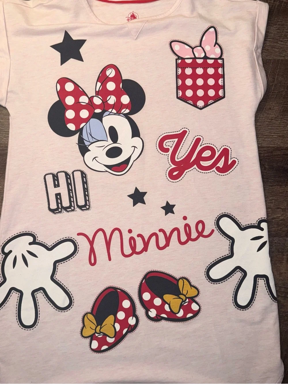 Disney Store Minnie Mouse Pink Graphic Nightshirt Size XS/S - Picture 4 of 8